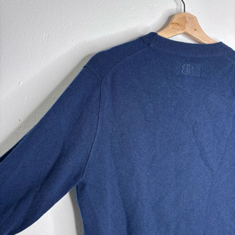 Banana Republic 100% Cashmere Crewneck Sweater Preppy Navy Size M EUC